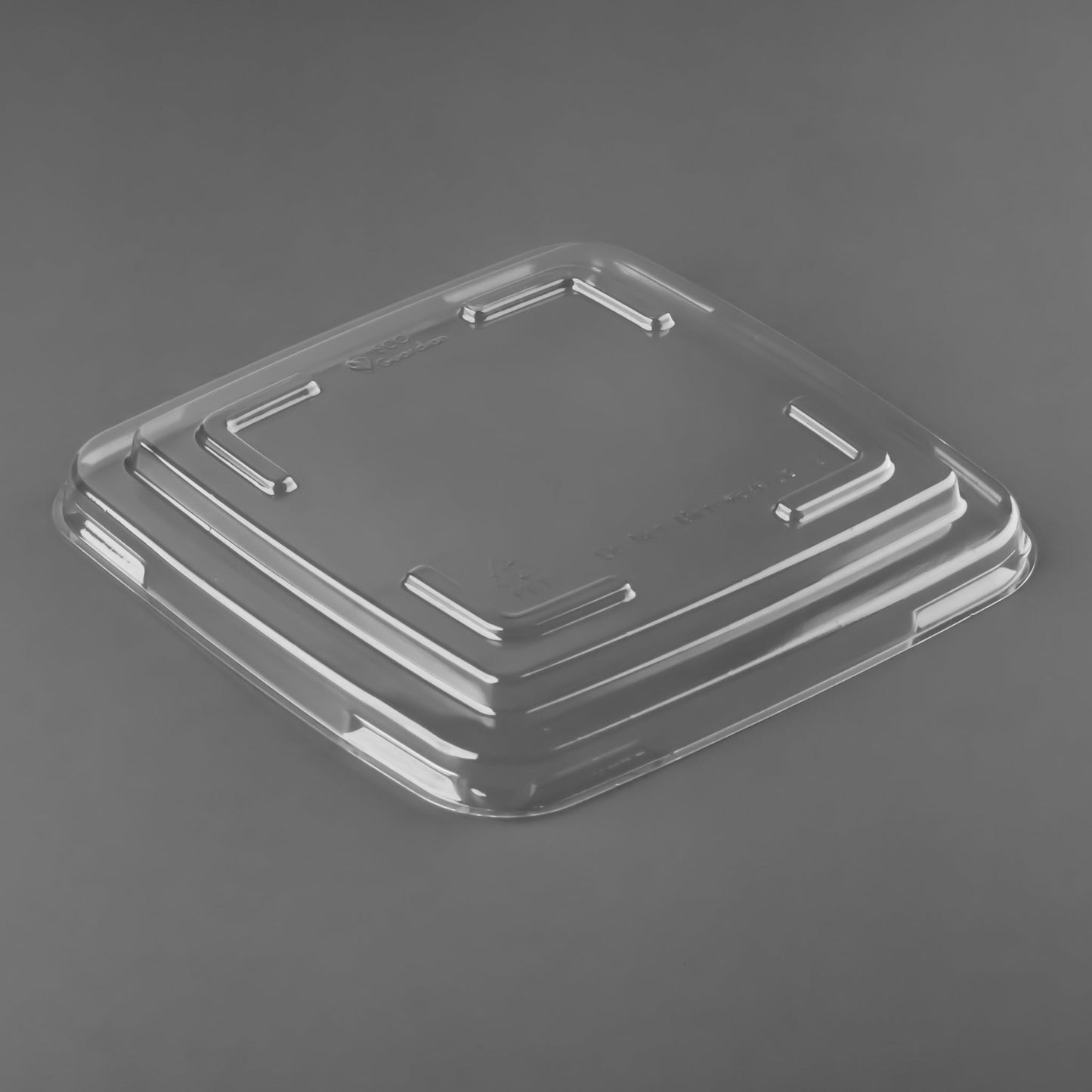 Eco Guardian PET Lid for Compostable Square Tray/Bowl, 16 oz (300-pack) - EG-S118-LID