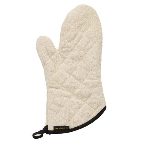San Jamar Heavy Duty Terry Cloth Oven Mitts, 13", Natural - 813TM
