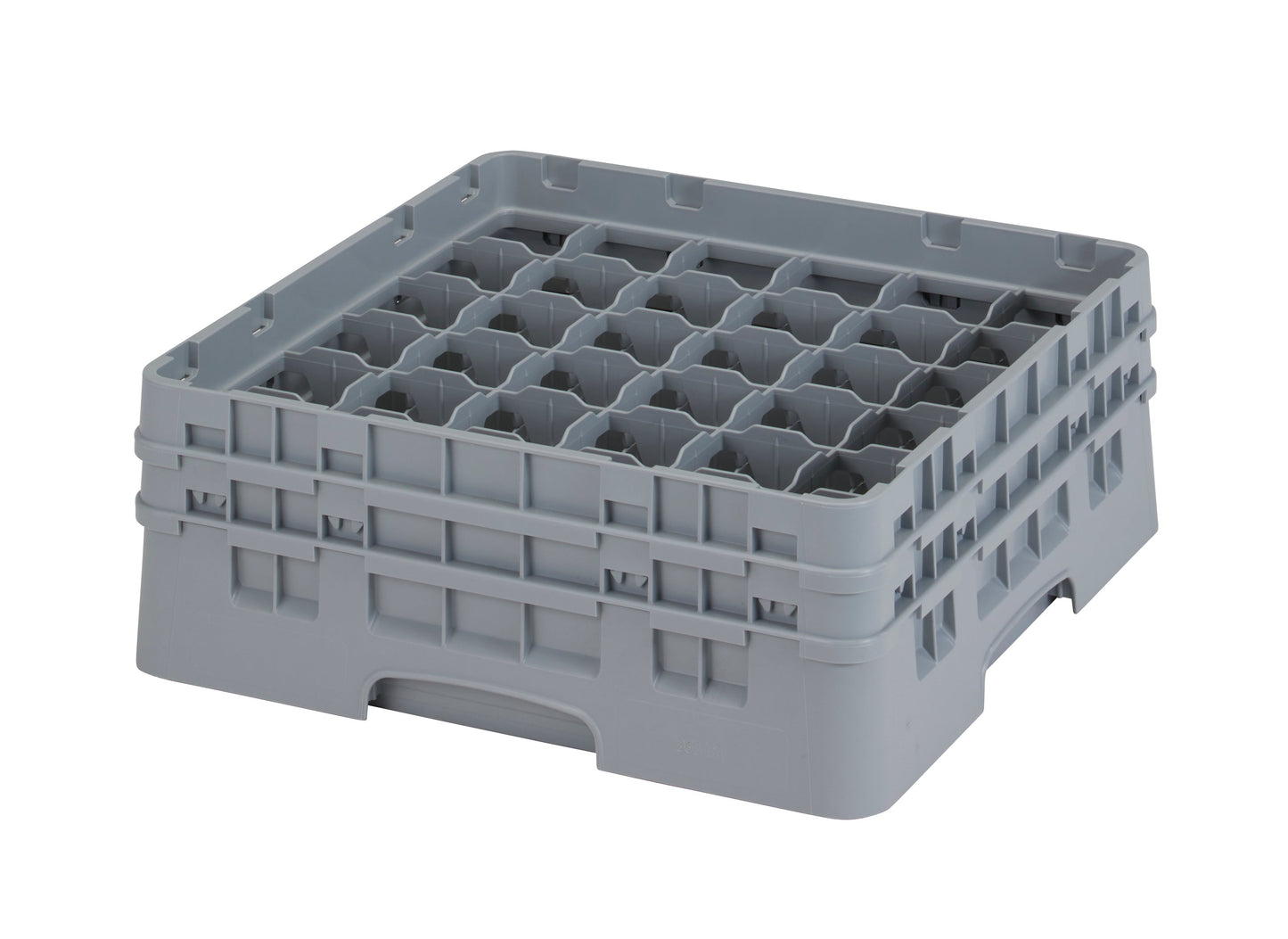 Cambro Camrack Glass Rack, 36 Compartment, 3 5/8" Height, Grey - 36S318151