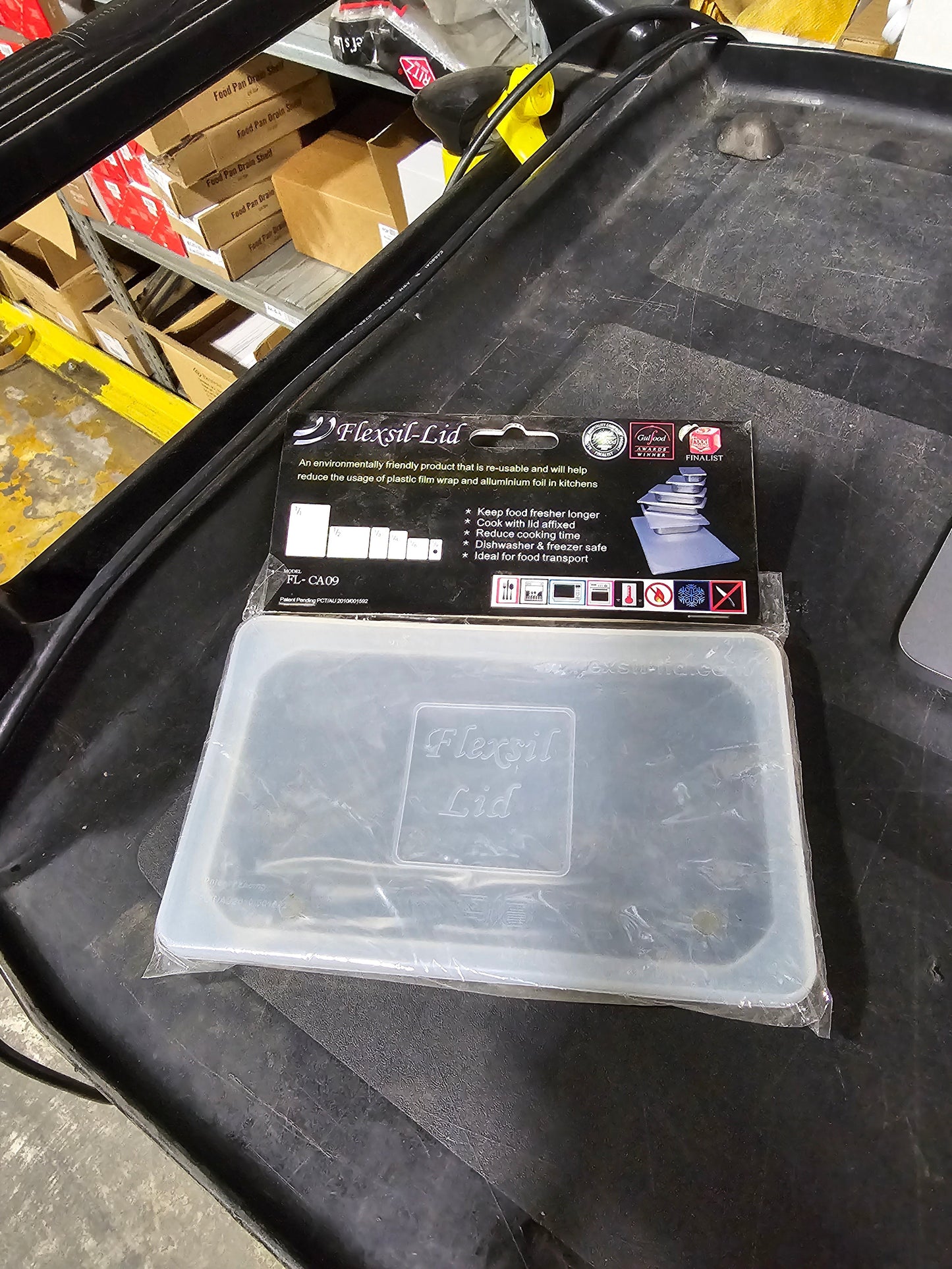 Flexsillid 1/9 Size Food Pan Lid, Translucent Silicone, FINAL SALE - FLX9 CLEAR