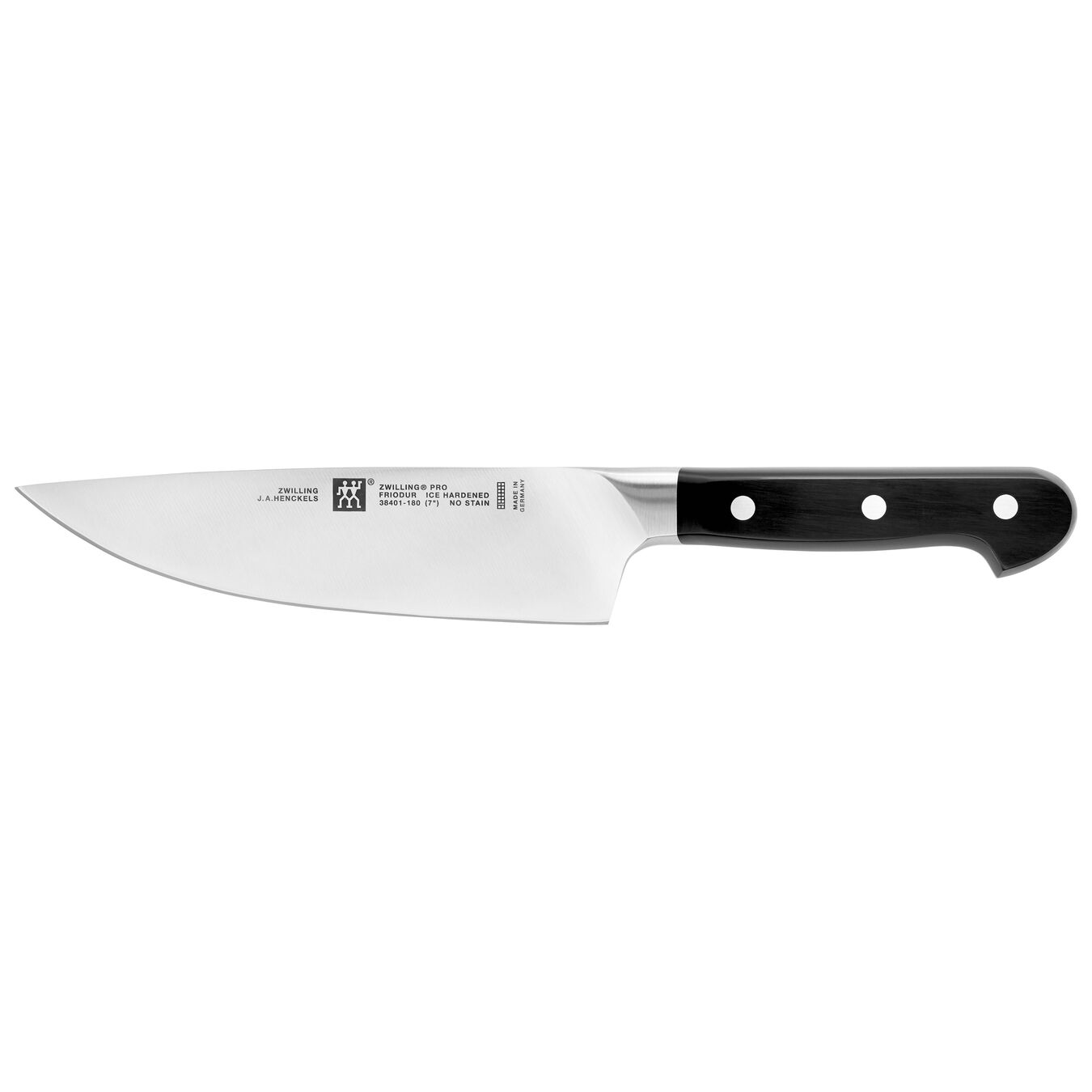 Zwilling | Couteau de chef Pro, dos droit, 8", noir