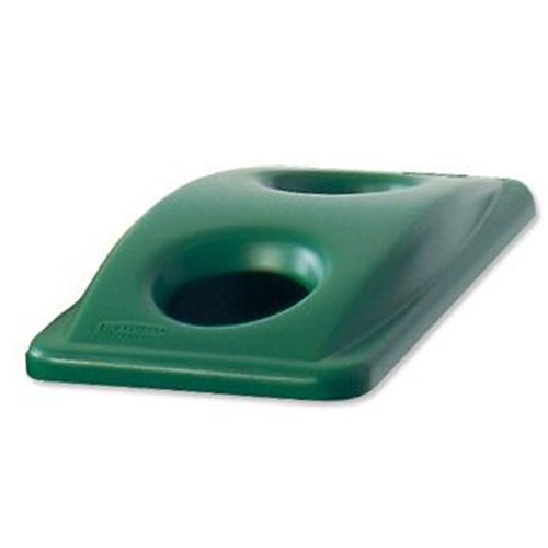 Rubbermaid Slim Jim Bottle and Can Recycling Top, Green, FINAL SALE - FG269288GRN