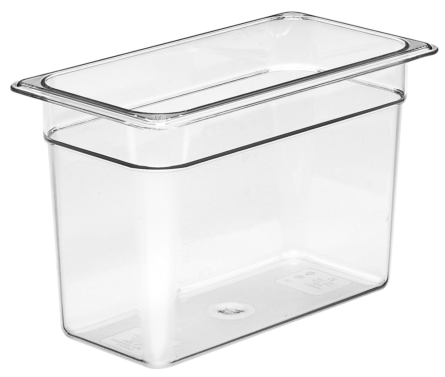 Cambro | Bac gastronome Camwear de taille 1/3, 8" de profondeur, transparent