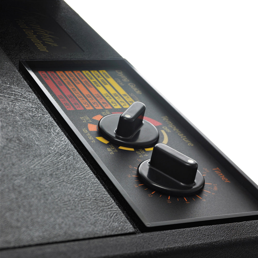 Excalibur | Déshydrateur de luxe avec minuterie, 9 plateaux, porte transparente, noir, 120V