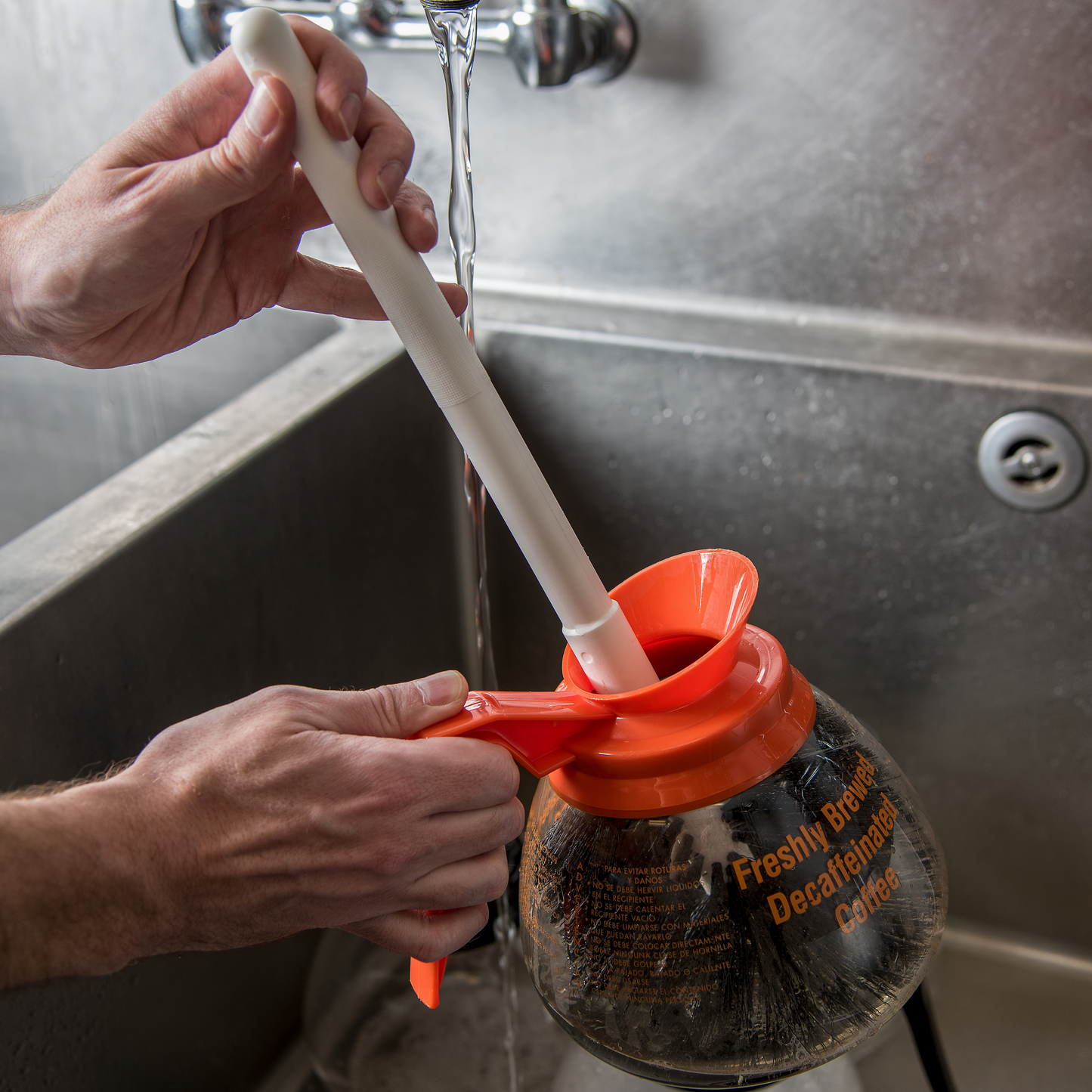 Carlisle Sparta 16" Coffee Decanter Brush with Soft Polyester Bristles - 40025 00