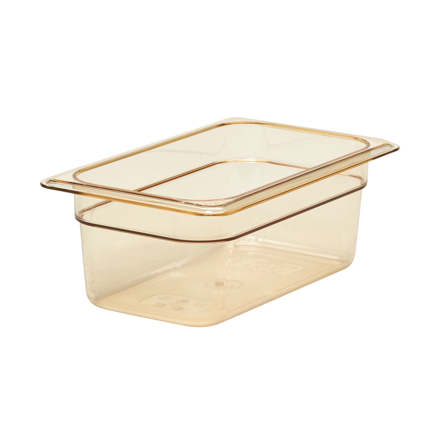 Cambro High Heat 1/4 Size Food Pan, 4" Deep, Amber - 44HP150