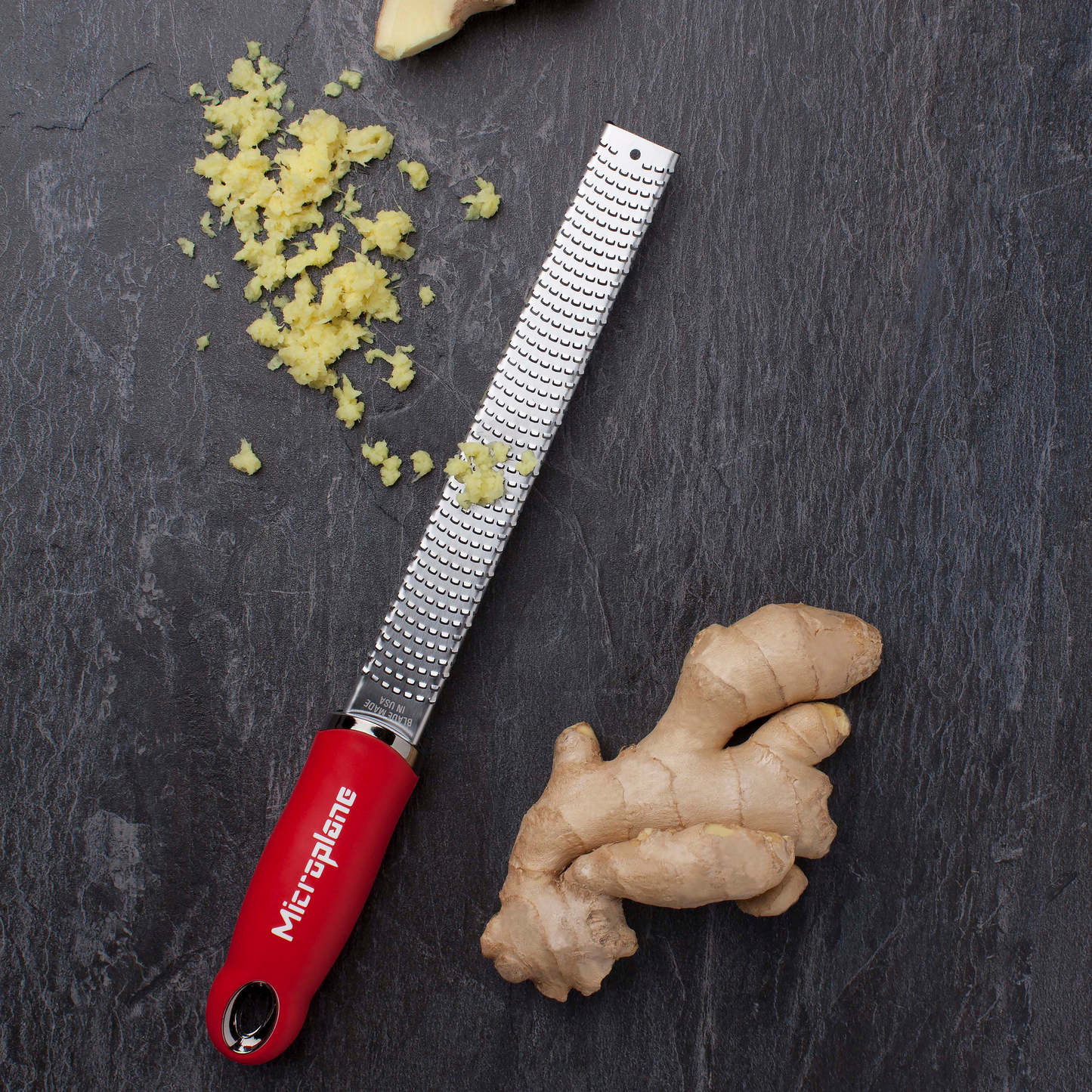 Microplane Premium Classic Series Zester Grater, 12", Soft Touch Handle, Red - 46120
