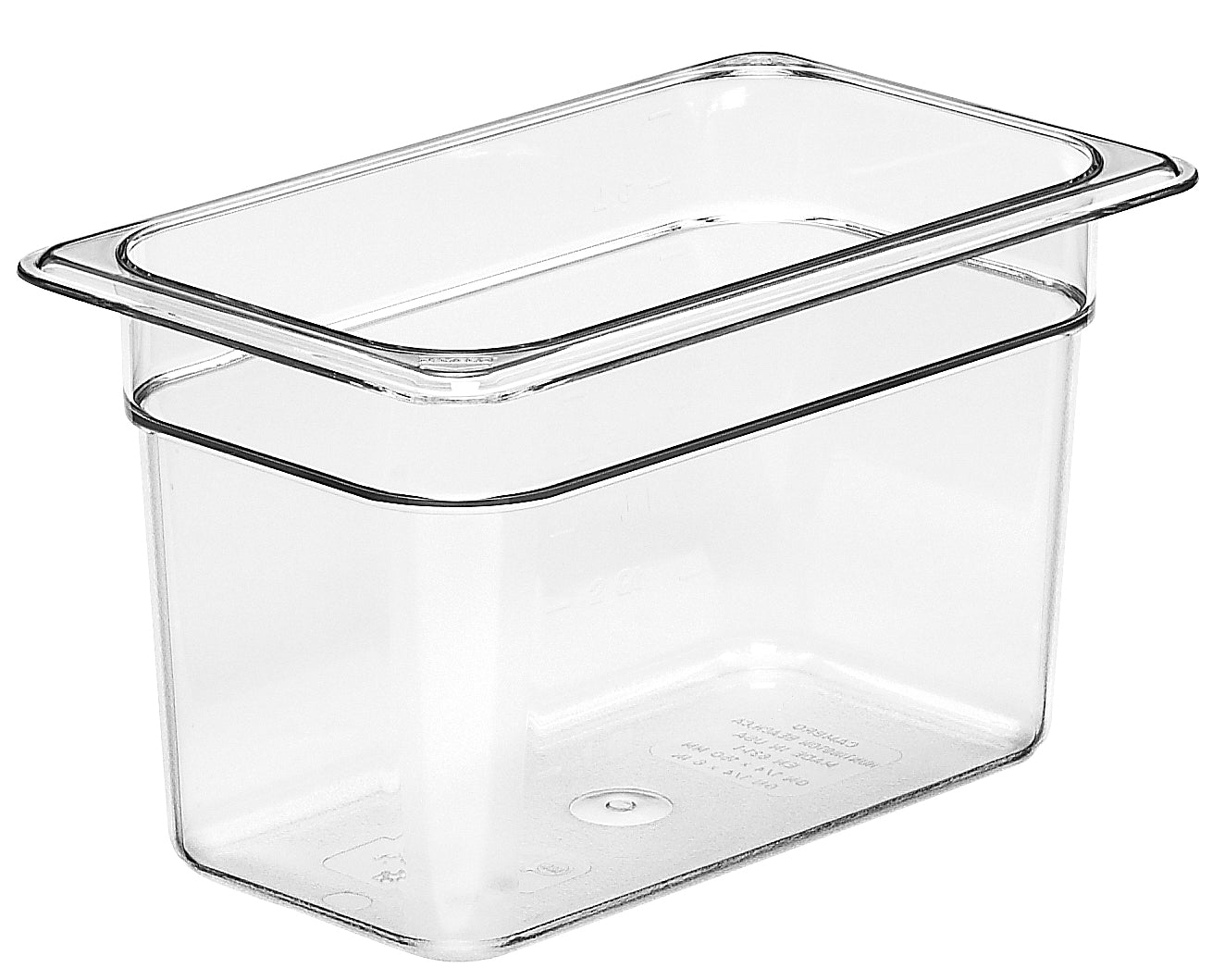 Cambro | Bac gastronome Camwear de taille 1/4, 6" de profondeur, transparent