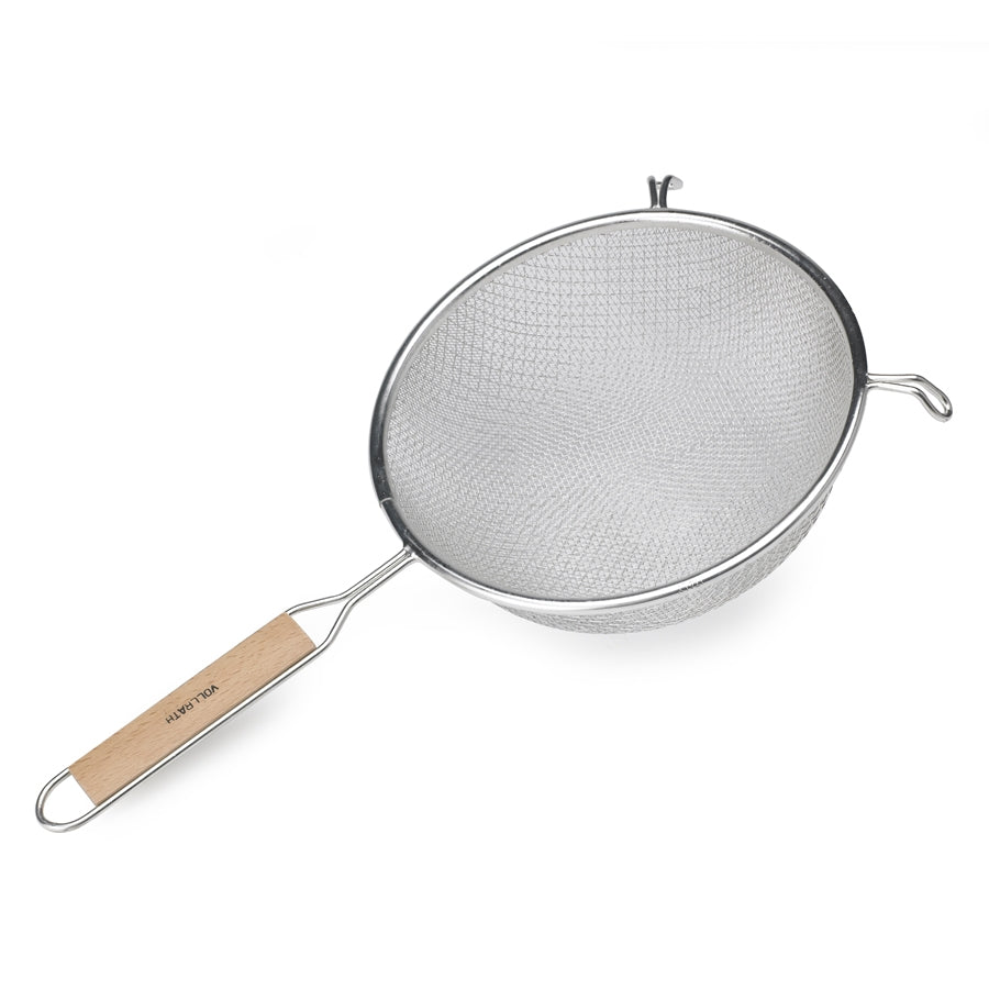 Vollrath Double Medium Mesh Strainer, 10.25", Wood Handle, FINAL SALE - 47199