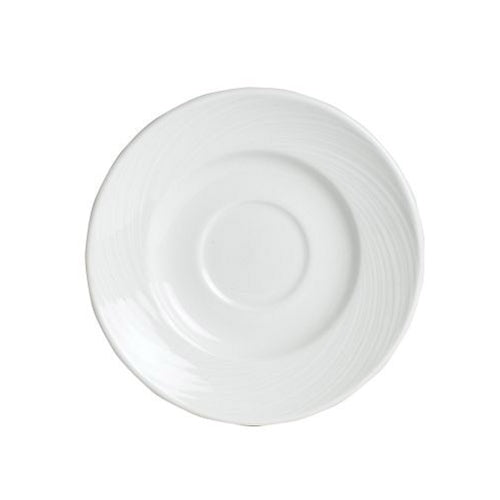 Steelite Spyro Single Well Saucer, 6 1/2", White (36-pack) - 9032C985