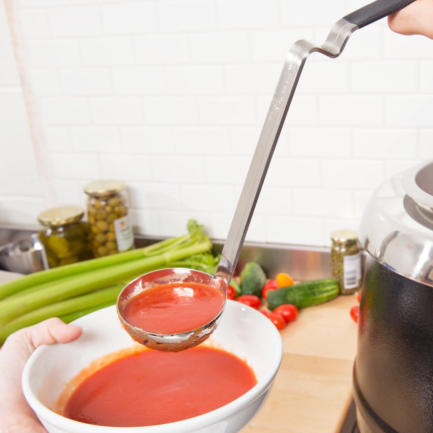 Vollrath Ergo Grip Kool Touch One-Piece Ladle, 3 oz, Black, FINAL SALE - 4980322