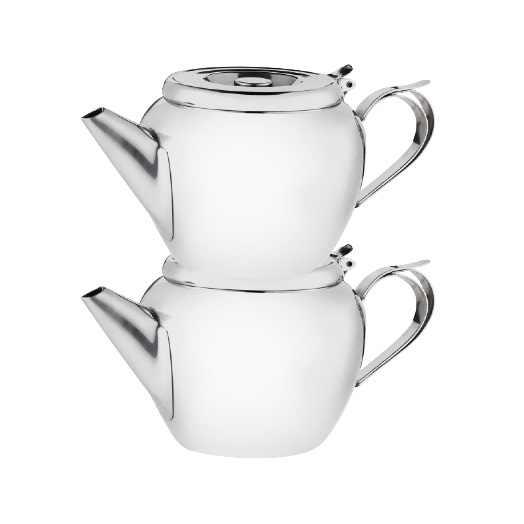 Browne Stackable Teapot, 20 oz, Stainless Steel - 515151