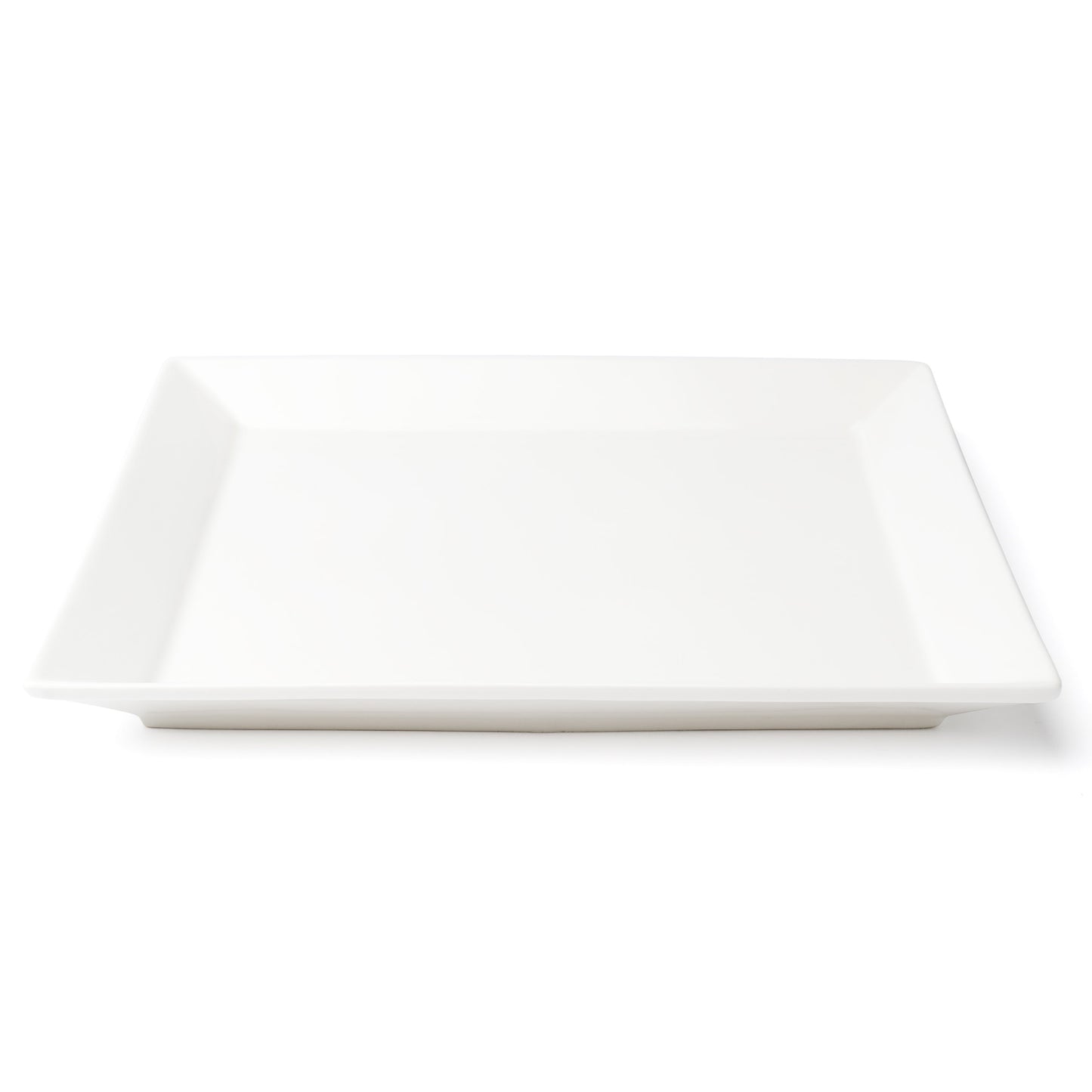 Browne Foundation Square Wide Rim Plate, 10", White (36-pack) - 5630193