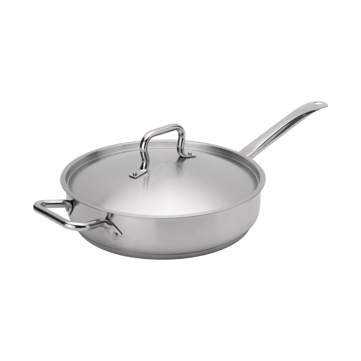 Browne Elements Saute Pan with Lid, 5 qt, Stainless Steel - 5734185