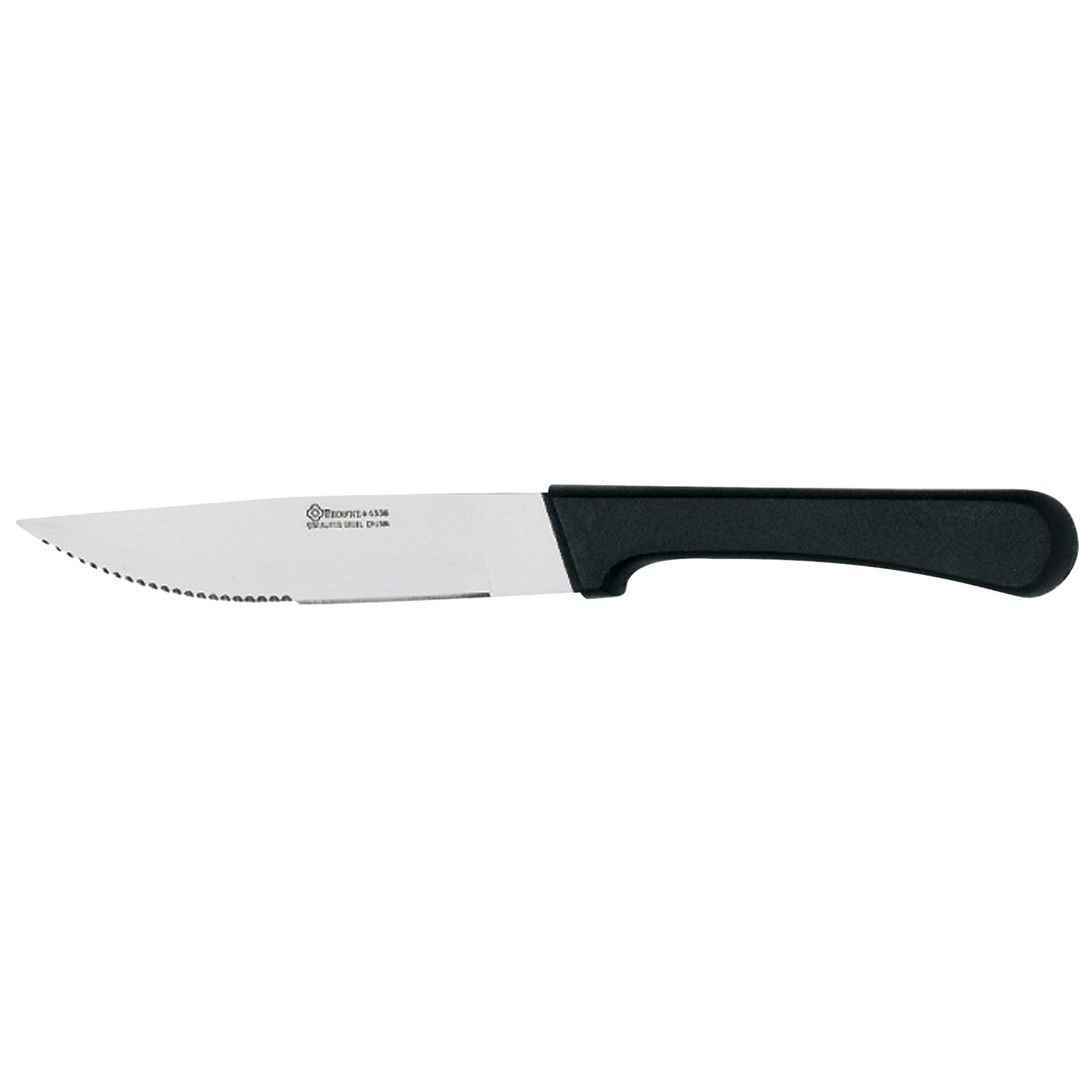 Browne Omaha Steak Knife, 10", Pointed Tip, Black Polypropylene Handle - 574336
