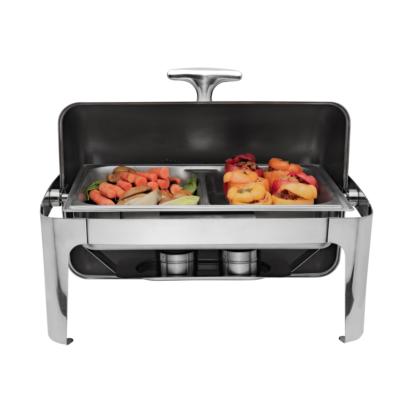 Browne Cadence Roll Top Chafer, Rectangular, Stainless Steel - 575137