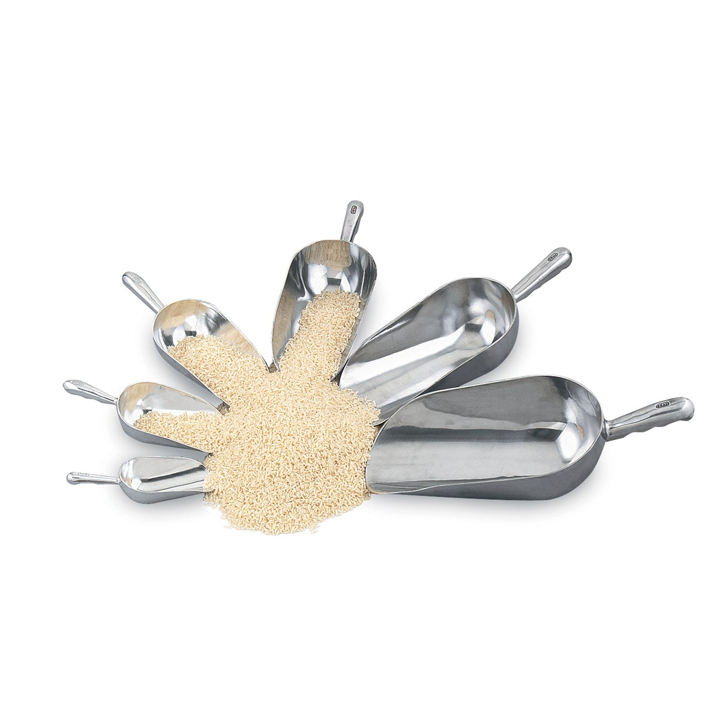 Browne Round Bottom Scoop, 5 oz, Aluminum - 575400