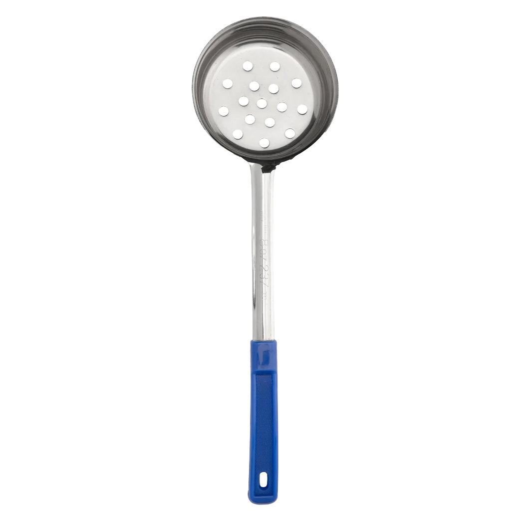 Browne | Cuillère à portion perforée, 8 oz, acier inoxydable, manche en plastique