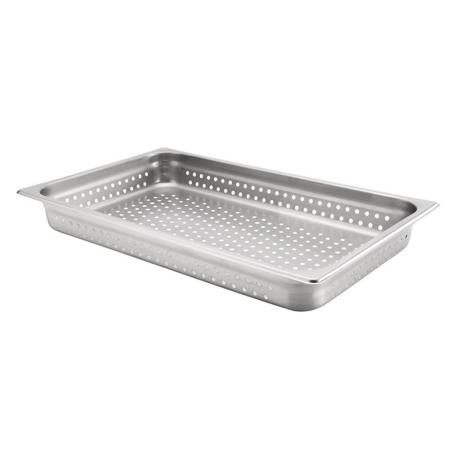 Browne Full Size Perforated Food Pan, 2.5" Deep, 24 Gauge Stainless Steel - 5781112