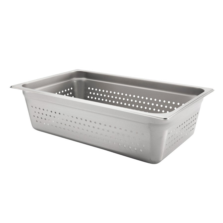 Browne Full Size Perforated Food Pan, 6" Deep, 24 Gauge Stainless Steel - 5781116