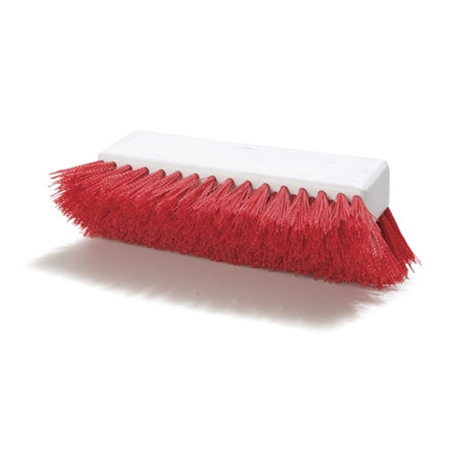 Carlisle Sparta Bi-Level Scrub Brush Head, 10", Red - 40423EC05