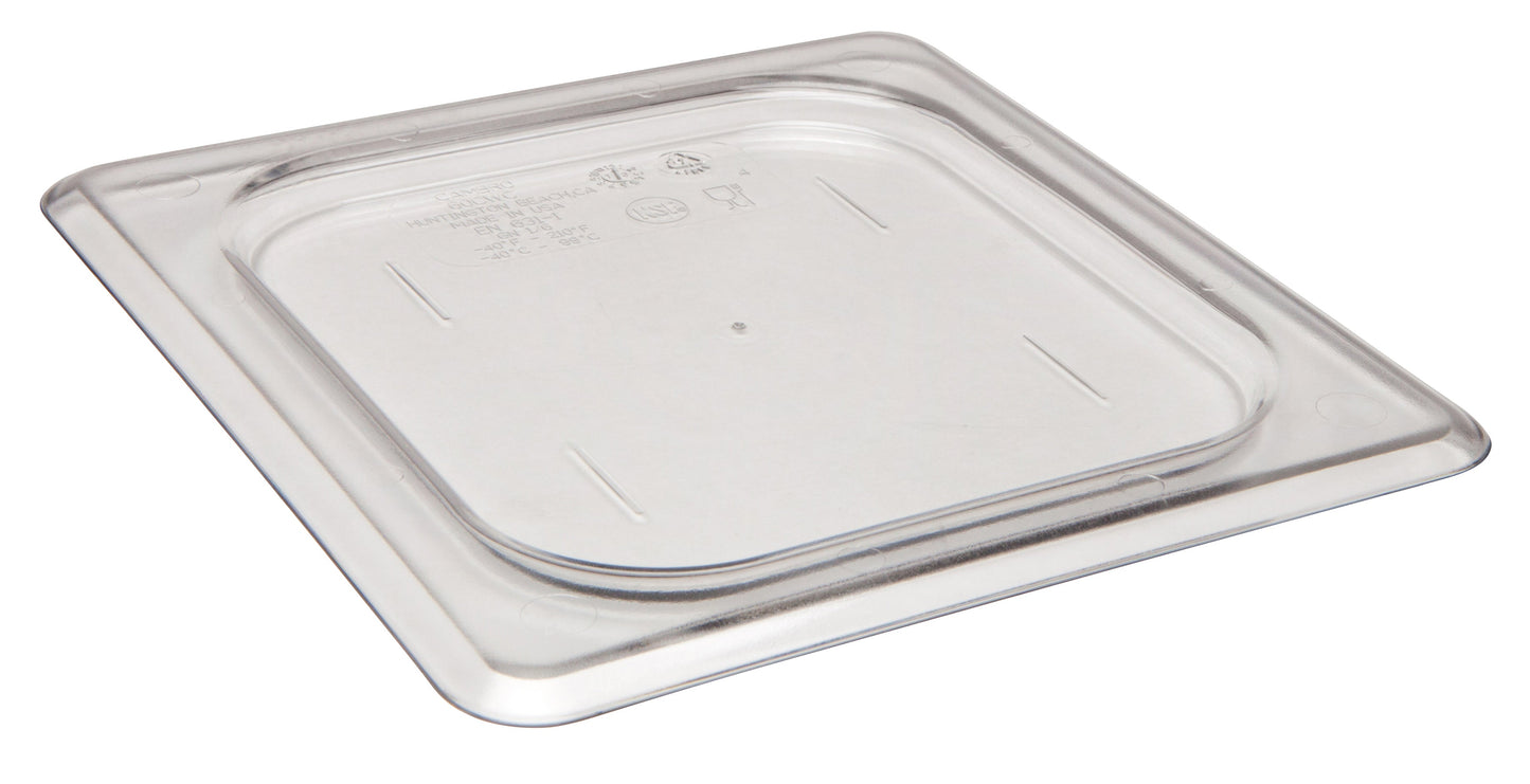 Cambro Camwear Food Pan Cover, Flat, 1/6 Size, Clear - 60CWC135