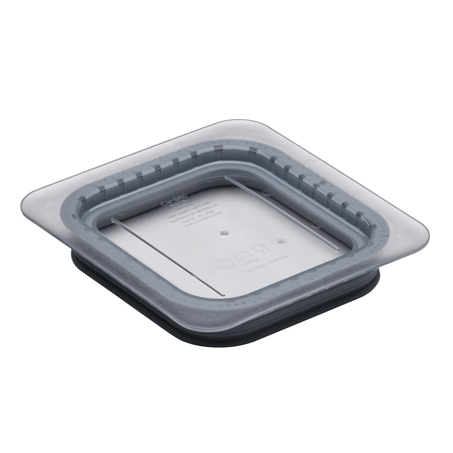 Cambro Camwear Food Pan GripLid, 1/6 Size, Clear - 60CWGL135