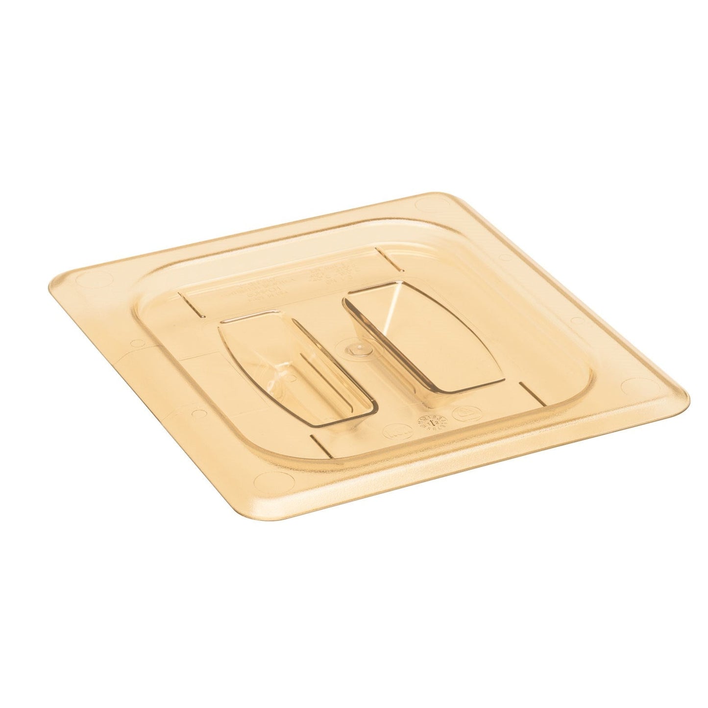 Cambro High Heat Food Pan Cover w/Handle, 1/6 Size, Amber - 60HPCH150