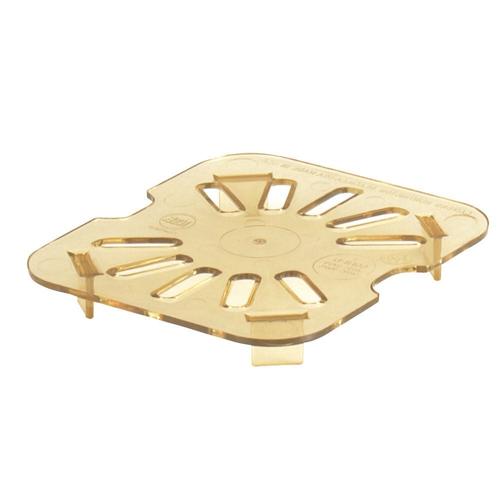 Cambro High Heat Food Pan Drain Shelf, 1/6 Size, Amber - 60HPD150