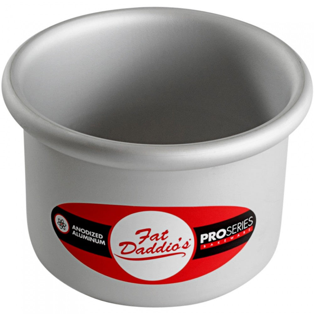 Fat Daddio's Round Cake Pan, 4" x 3", Aluminum - FDPRD43