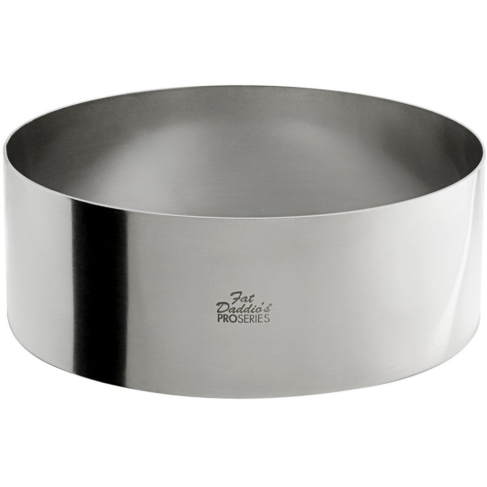 Fat Daddio's | Anneau à gâteau et à pâtisserie ProSeries, 8 x 3 po, acier inoxydable