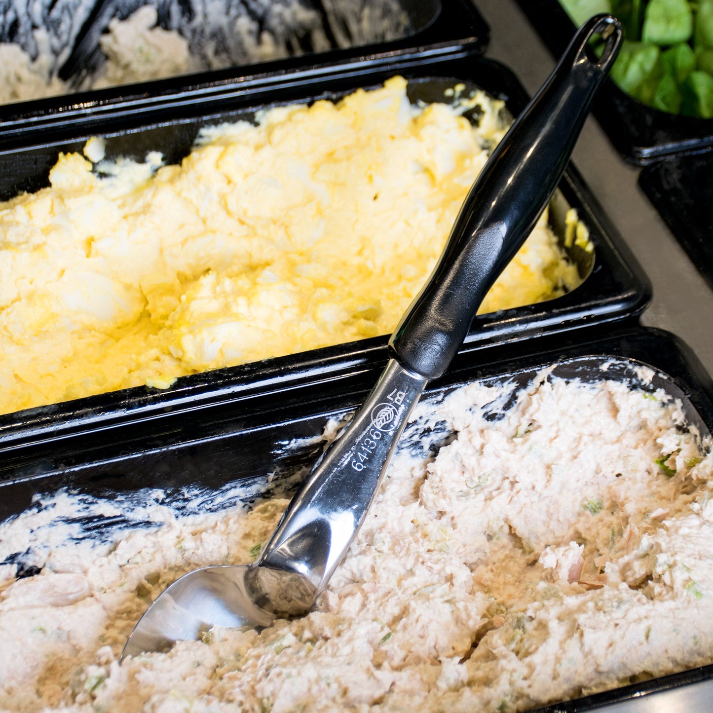 Vollrath Ergo Grip 3 Sided Solid Basting Spoon, Stainless/Nylon Black Handle, FINAL SALE - 64136