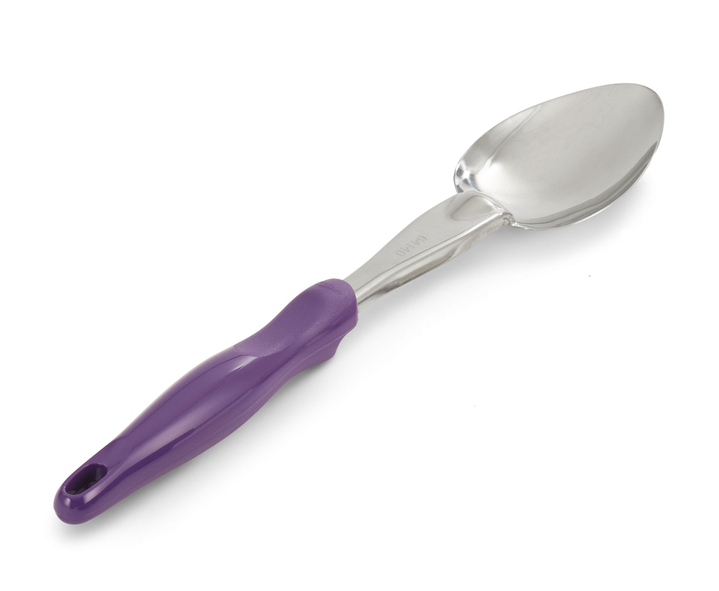 Vollrath Ergo Grip Solid Basting Spoon, Stainless/Nylon Handle, Purple, FINAL SALE - 6414080
