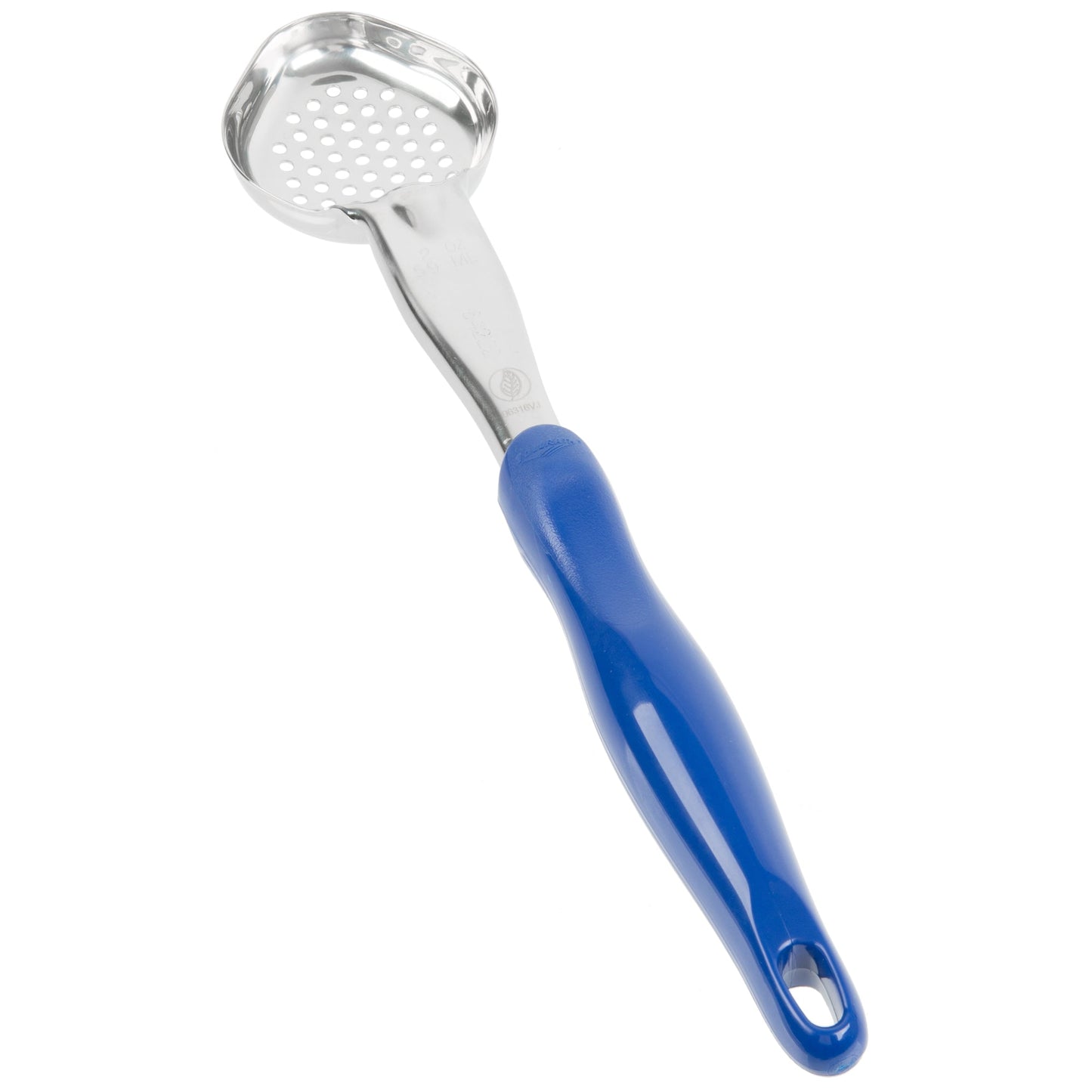 Vollrath Heavy-Duty Color Coded Oval Perforated Spoodle, 2 oz, Blue - 6422230