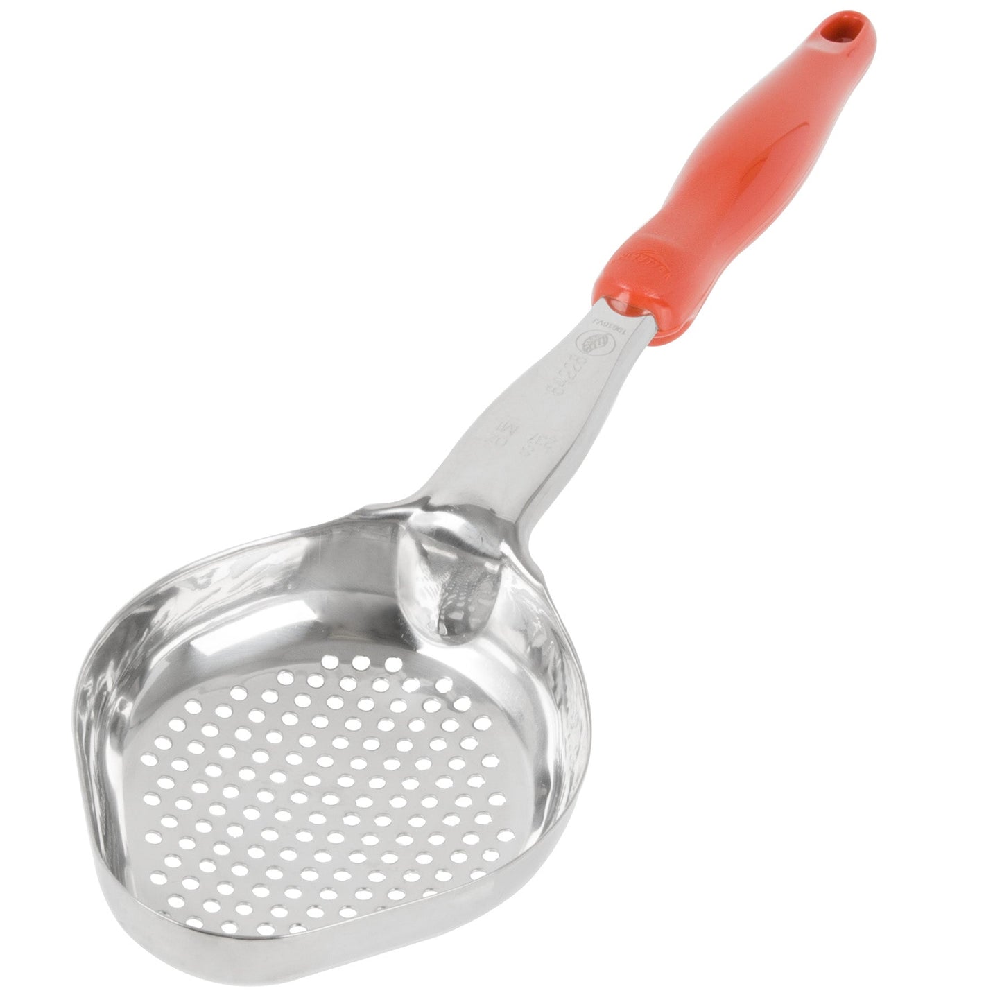 Vollrath Heavy-Duty Color Coded Oval Perforated Spoodle, 8 oz, Orange - 6422865