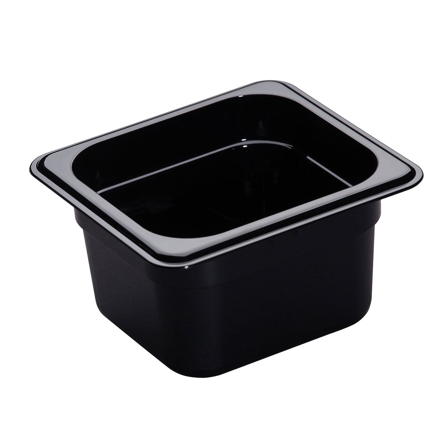 Cambro High Heat 1/6 Size Food Pan, 4" Deep, Black - 64HP110