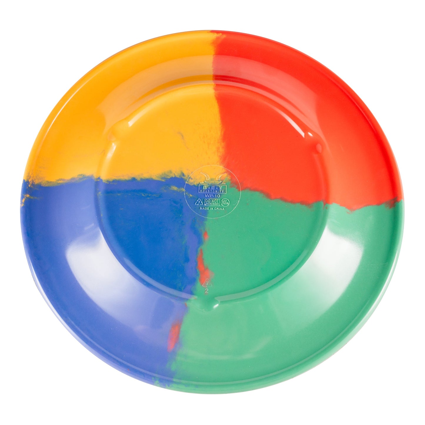 G.E.T. Diamond Celebration Wide Rim Plate, 10.5", Multi-Coloured Melamine (12-pack), FINAL SALE - WP-10-CE