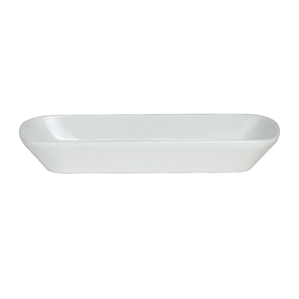 Steelite Varick Pub Rounded Rectangular Tray, 7.75" x 4.125" (12-pack) - 6900E569