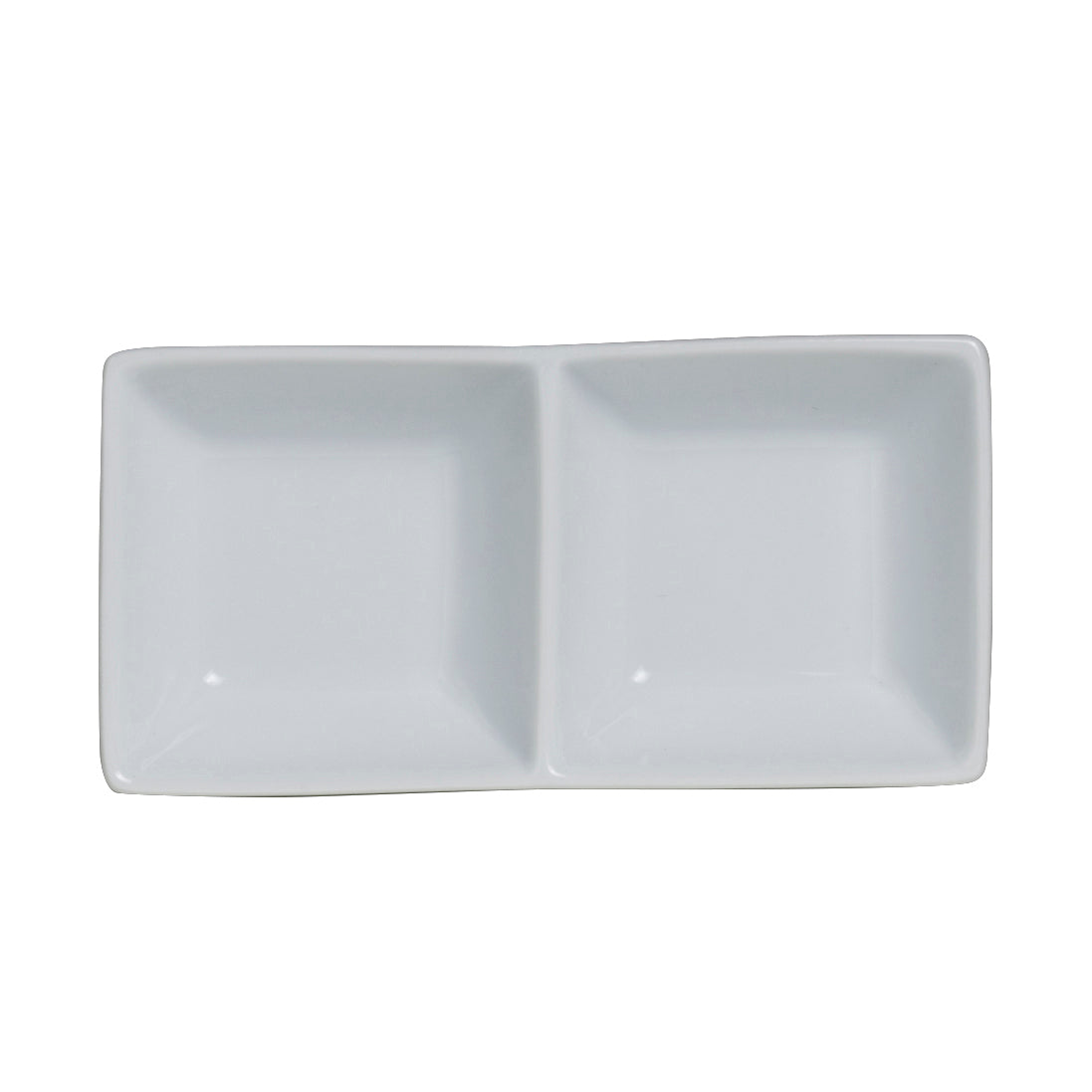 Steelite Varick Divided Tray, 2 x 2 oz Compartments (12-pack) - 6900E595