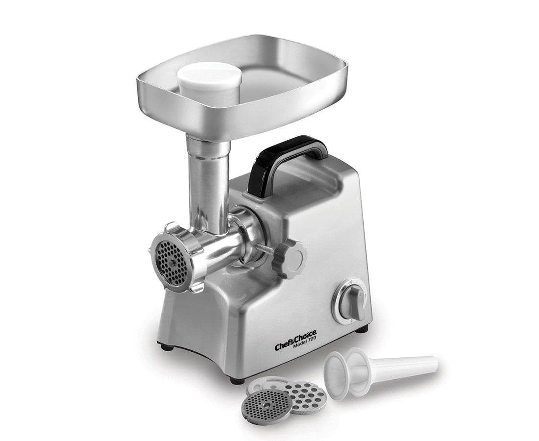Chef'sChoice Model 720 Food / Meat Grinder, Stainless Steel/Cast Aluminum - 7200000