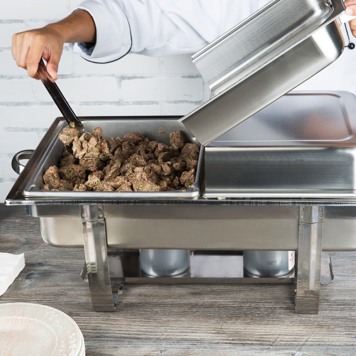 Vollrath Full Size Food Pan Hinged Dome Cover, Stainless Steel - 77400