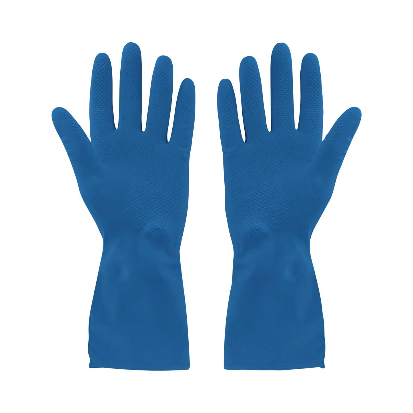 Globe Rubber Gloves, Silverlined, Large, Blue (1 pair) - 7776
