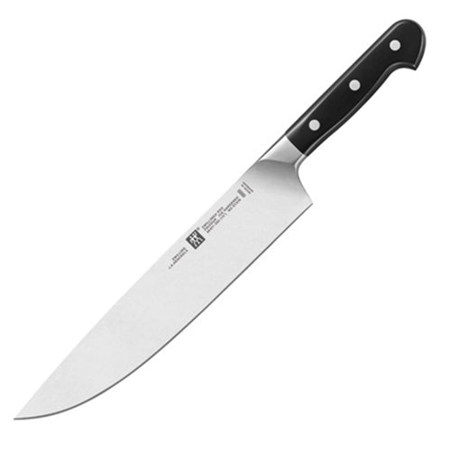Zwilling Pro Chef Knife, Straight Back, 10", Black - 1002781