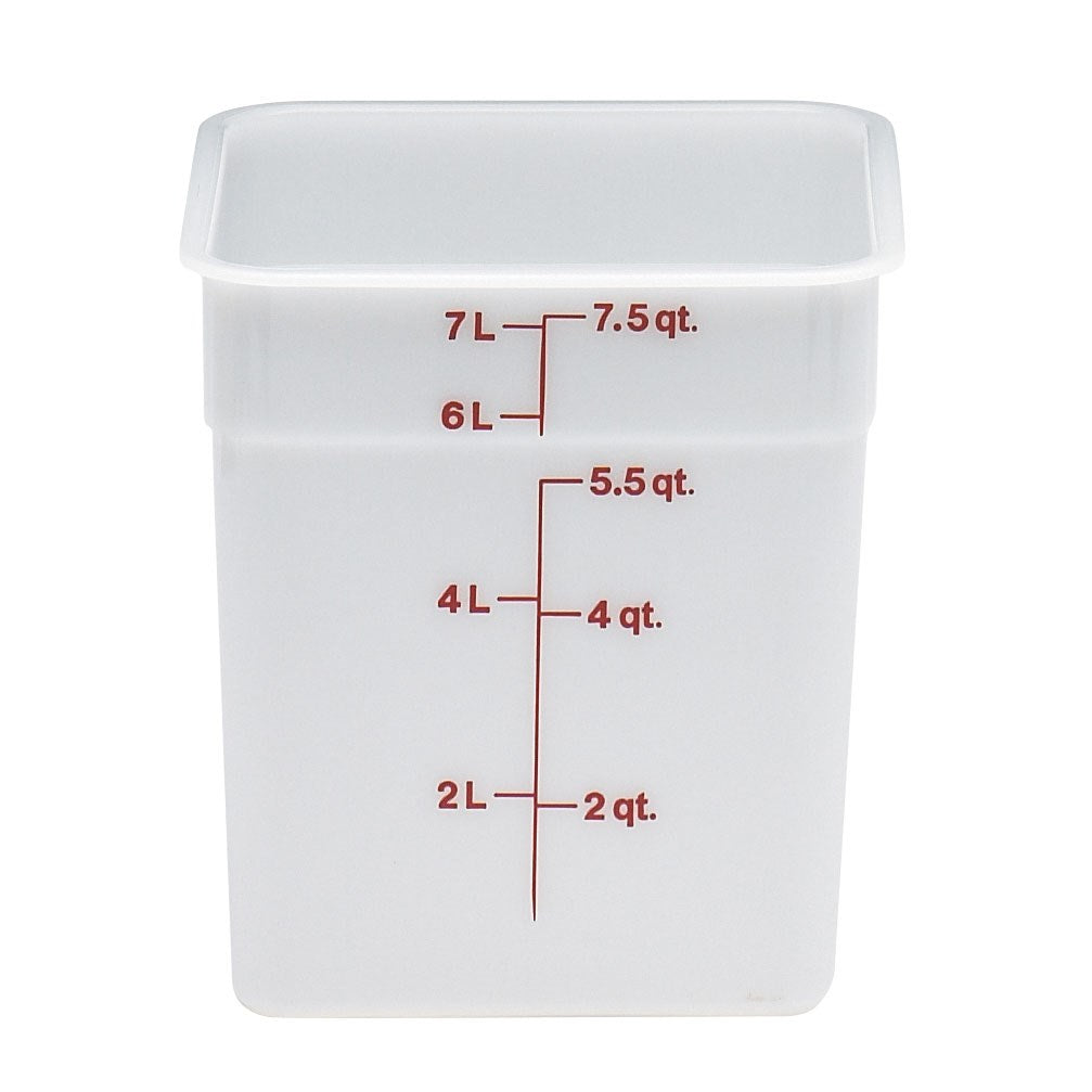 Cambro | Récipient de rangement pour aliments CamSquare, 8 pintes, blanc poly
