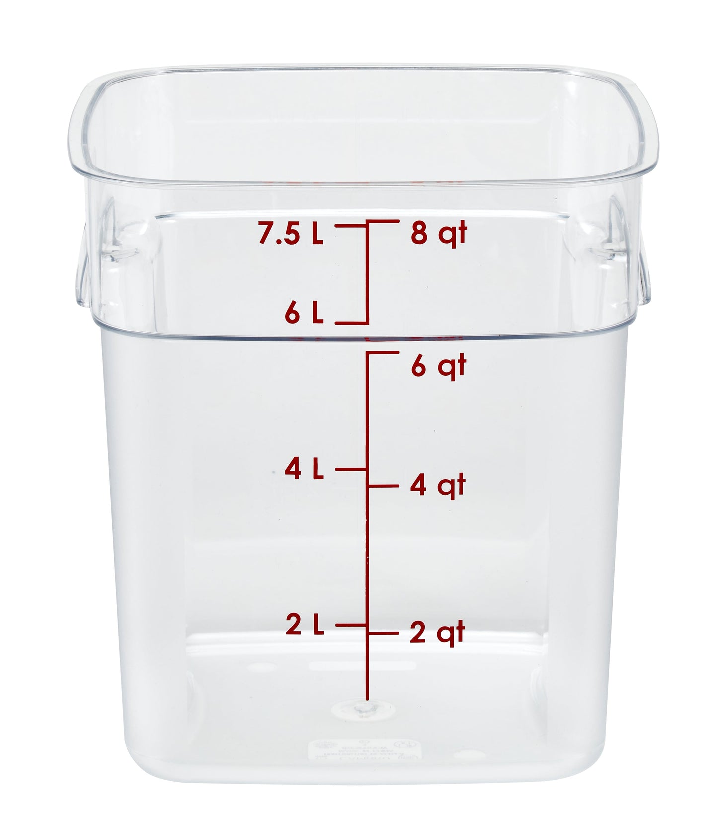 Cambro | Contenant de rangement CamSquare FreshPro, 8 pintes, transparent