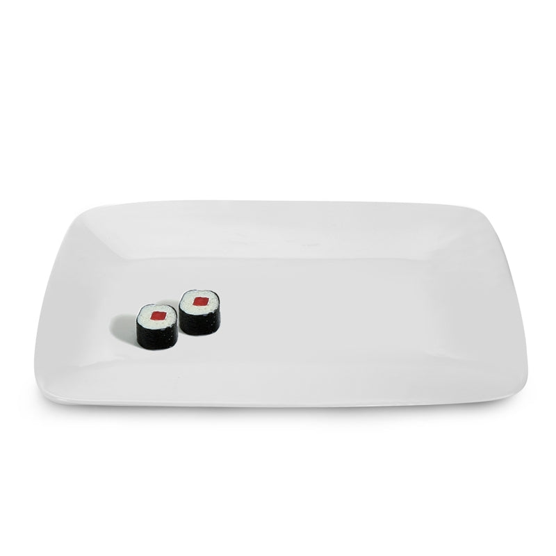 BIA Asian Collection Rectangular Plate, 9.5" x 6", White - 905417WH