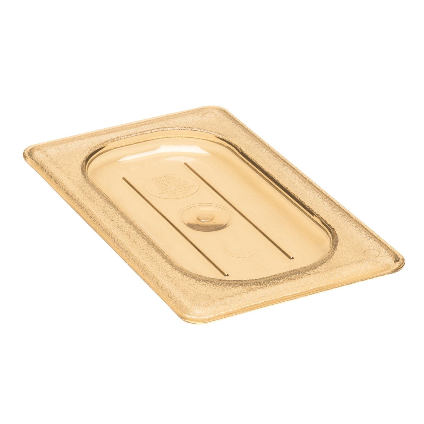 Cambro High Heat Food Pan Cover, Flat, 1/9 Size, Amber - 90HPC150