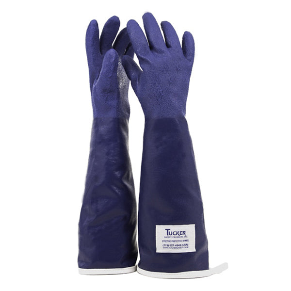 Tucker Safety SteamGlove Utility Glove, 20", Medium, Nitrile/Blue (1 pair) - 92203