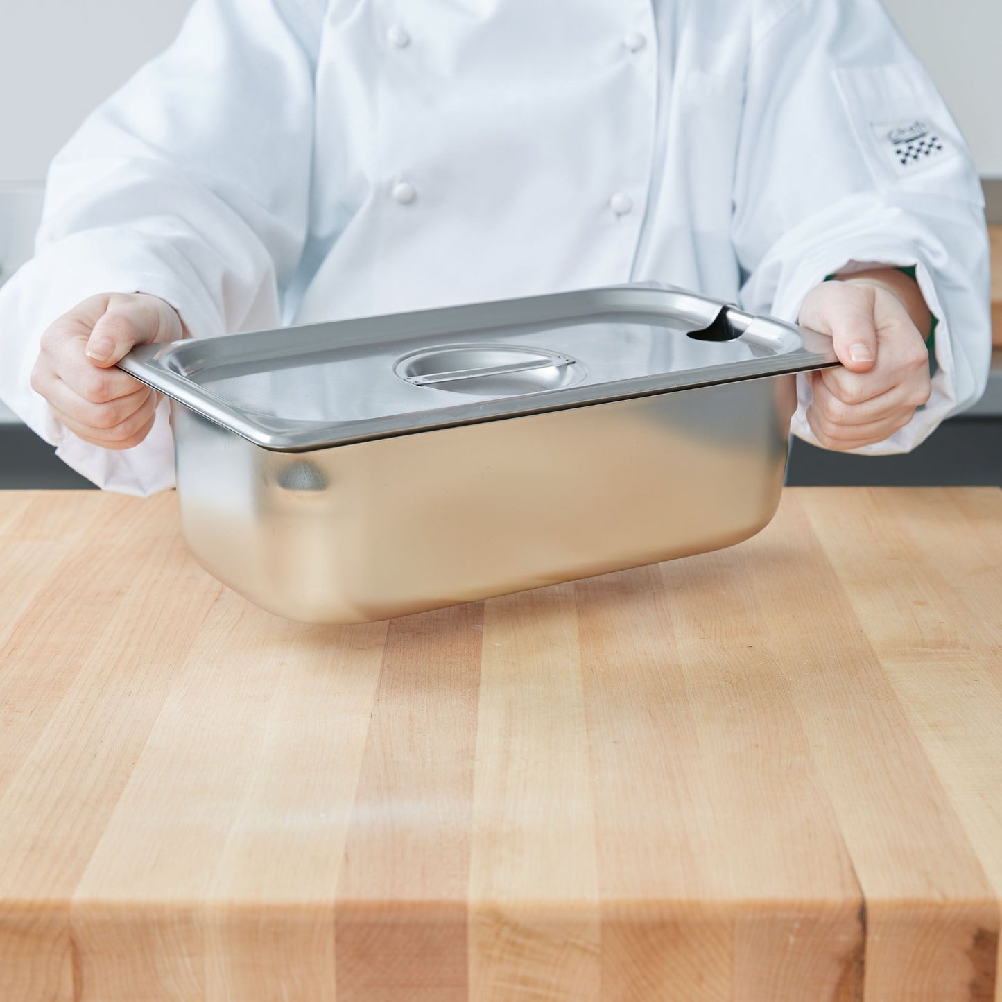 Vollrath Super Pan V 1/3 Size Food Pan, 4" Deep, 22 Gauge Stainless Steel - 30342