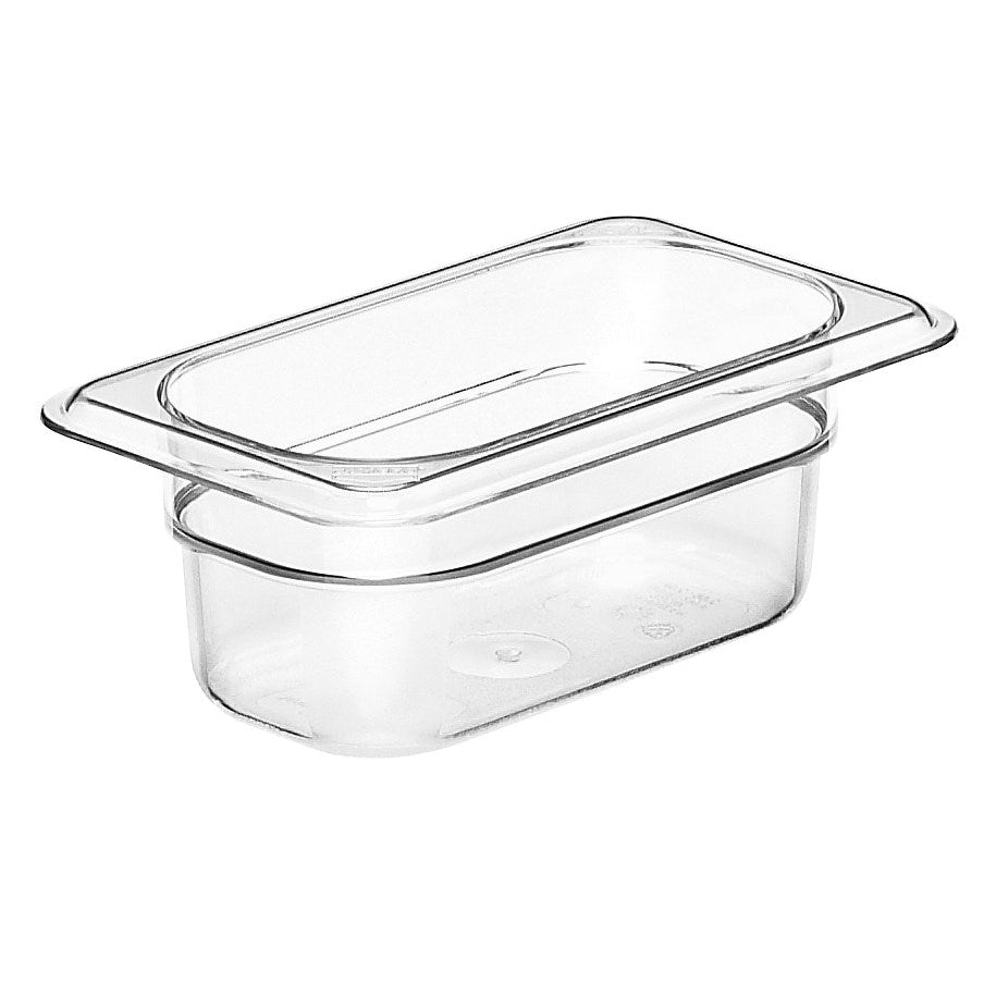 Cambro Camwear 1/9 Size Food Pan, 2.5" Deep, Clear - 92CW135